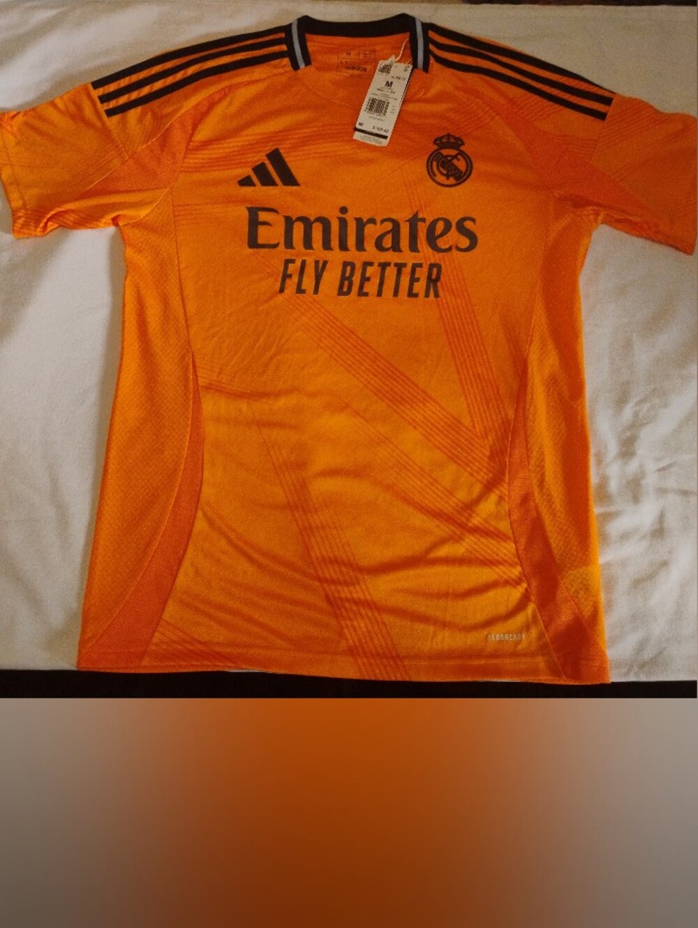 Adidas Real Madrid Away Jersey 24/25 Orange IU5013 Size M Slim Fit New NWT